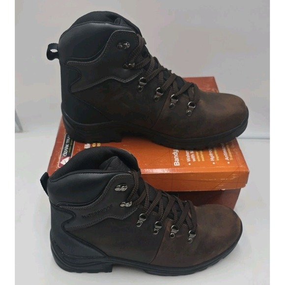 Ozark Trail Other - Ozark Trail Bandy II Men's Hiking Boots Size 14 Dark Brown Leather Waterproof